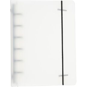 غطاء الموثق A7 Patikil A7 ، 1 PCS PP 6 Ring Ring Ring Cover مع Black Fixing Belt Metal Lock Binder Binder Groundbor