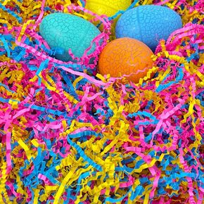 Bnikion Easter Iridescent Paper Grass Shredded Papers for Easter Egg Hunt Basket Stuffer