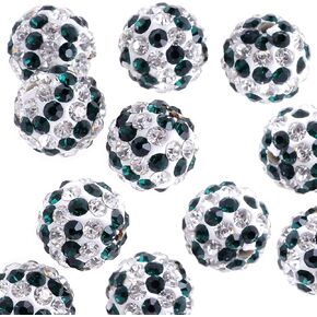 Rubyca USA Flag Czech Crystal Round Disco Clay Beads Fit Shamballa Jewelry (100pcs ، 10mm) in Kuwait