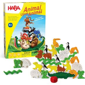 HABA Animal Upon Animal - Classic Wooden Stacking Game Fun for The Whole Family (Made in Germany)