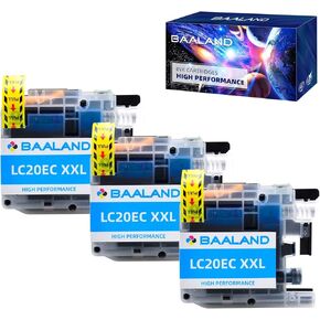 LC20E Ink Cartridges Super High Yield LC20EXXL Replacement for Brother LC20EBK LC20EM LC20EC LC20EY Compatible for Brother MFC-J985DW J5920DW J775DW J985DWXL Printer (2BK, C, M, Y) 5-Pack