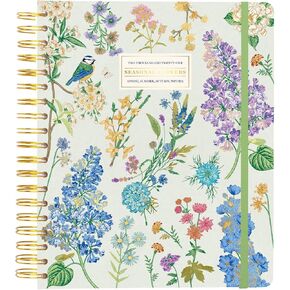 Kokonote Seasonal Flowers Planner 2025 | 8.3 x 9.8 inches | 17 Months Planner Week To View | August 2024 - December 2025 | Planner 2024-2025 Daily Weekly and Monthly Stickers & Tabs
