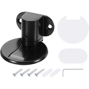 uxcell 2Pcs Magnetic Door Stopper, Silent Magnetic Floor Door Stop, Adjustable Floor Door Catch with Adhesive Tape and Screws Shock Absorbing for Bedroom Office Bathroom, Black