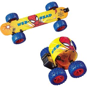 Spectacular Spider-Man Pull Back Skateboard Slap Bracelet - 1.2" x 7.1" (Pack of 1) - Exciting Wearable Toy, Unique & Fun Gift for Kids