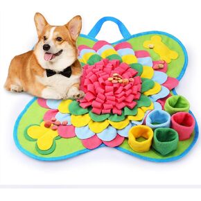 ORIA Snuffle Mat for Dogs, Interactive Sniff Mat, Dog Foraging Mat for Slow Eating, Encourages Natural Foraging Skills, Keep Busy, Dog Puzzle Toys for Large Medium Small Breed, 20''x20''