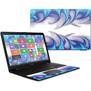 MightySkins Skin Compatible with HP 17t Laptop 17.3" (2017) - Blue Fire | Protective, Durable, and Unique Vinyl Decal wrap Cover | Easy to Apply, Remove, and Change Styles | Made in The USA