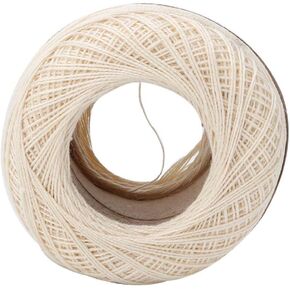 Popular Cotton Yarn, Crochet Lace Line Hand Knitting Yarns Embroidery Craft Fine Summer Silk Light Thin Line for Household Craft (6603 Milk White)