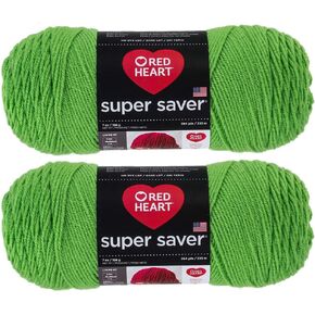 Bulk Buy: Red Heart Super Saver (2-pack) (Spring Green, 7 oz each skein)