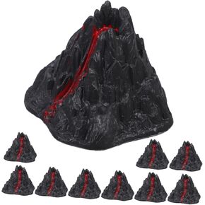 IMIKEYA 10Pcs Mini Plastic Volcano Model Set - Realistic Erupting Volcano Mold for and Aquarium Decor