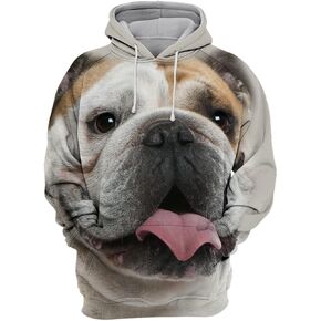 Unisex 3D Dog Printed Hoodies Men Women Hooded Sweatshirts Plus Size Pullover