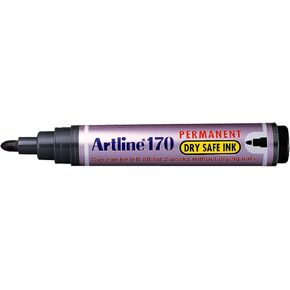 Artline Magnum Sharp Permanent Marker, Black Markers with 2.0 mm Nib for Thick and Consistent Lines, Dry Safe Permanent Markers, Ideal For Redaction and Art, Black, 12 Pack