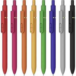 (8Pcs Gel Pens, 0.5mm Black Ink pens,smooth Writing Pens, Journaling pens,Fine Point