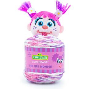 Lion Brand Yarn Sesame Street - One Hat Wonder Yarn, Abby Cadabby, 1 Cake