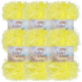 Jubileeyarn Feather Whimsy Shyarn -Yarn - 50g/Skein Fine Polyester Fur - Sparkle White - 6 Skeins