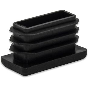 Flyshop 4 Pack Rectangle Plastic Tube Crast Insert Finishing Plug Black Tubing End Cap 75 × 150 مم ، 3 "× 6"