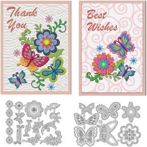 Jar Wildflowers Cutting Dies Card Making Die Stencil Metal Flower Vases Die Cuts Card Scrapbooking Embossing Template Dies for Greeting Cards Craft Paper Album Invitation Decor