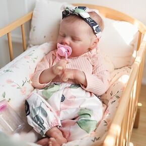 Reborn Baby Dolls,18 Inch Lifelike Realistic Newborn Doll with Soft Vinyl Body That Look Real,Christmas/Birthday Baby Doll Gift for Kids Age 3 + (Vinyl Body)
