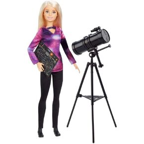 Barbie​Astrophysicist Doll, Blonde with Telescope and Star Map, Inspired by National Geographic