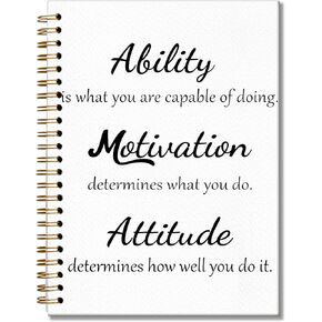Inspirational gifts for women spiral notebook notebooks 5.5x8.3，Ability Is What You Are Capable of Doing Inspirational Quotes