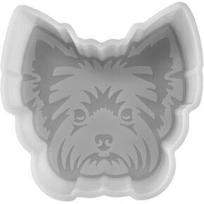 Yorkie Dog Car Freshie Silicone Mold 3.9x3.9x0.8" Dog Breeds Lovers Women Rescue Animal Girl’s Best Friend Dog Mom Momma Pet Tag Oven Safe Aroma