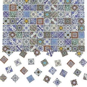 150 pcs, Dollhouse Flooring, 1:12 Scale Doll House Tiles, Miniature Checkerboard Floor, REDUCIO!