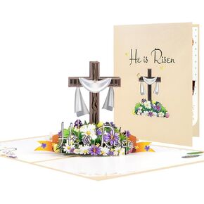 3D Easter Pop Up Greeting Card Easter Pop Up Greeting Card 3d Easter Cards with Envelopes Easter Cards Religious He Is Risen Cards Religious Celebration Spring Christian Decor With Note Card