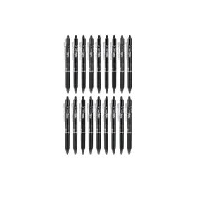 PILOT FriXion Clicker Erasable, Refillable & Retractable Gel Ink Pens, Fine Point, Black Ink (31464)- (Pack of 6, 18 Count Total)