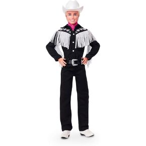 Barbie The Movie Collectible Ken Doll Wearing Black and White Western Outfit (Exclusive)