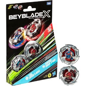 Beyblade X Tail Viper 5-80O and Sword Dran 3-60F Dual Pack Set with 2 Right-Spinning Tops; Battling Top Toys for 8 Year Old Boys and Girls