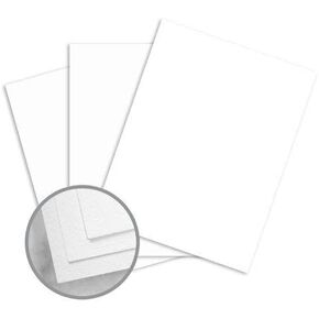 CRANE'S LETTRA Fluorescent White Card Stock - 8 1/2 x 11 in 110 lb Cover Lettra 100% Cotton 125 per Package