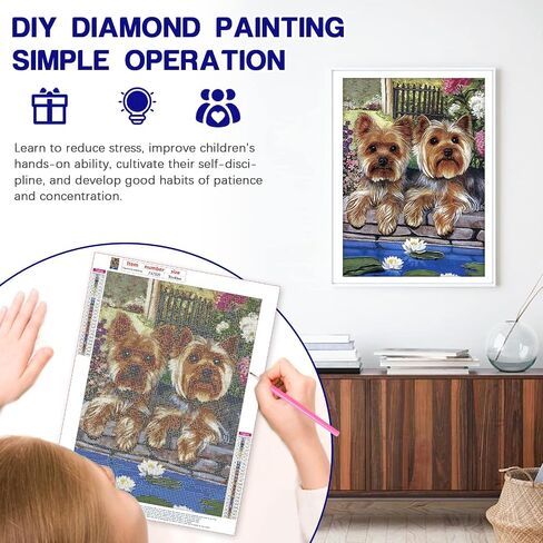 Focart Diamond Painting, Diamond Art Kits Adults DIY Drill Round Crystal Rhinestone Gem Art Kits for Beginners Gift Home Wall Decor(12"x16",Bull) in Saudi Arabia
