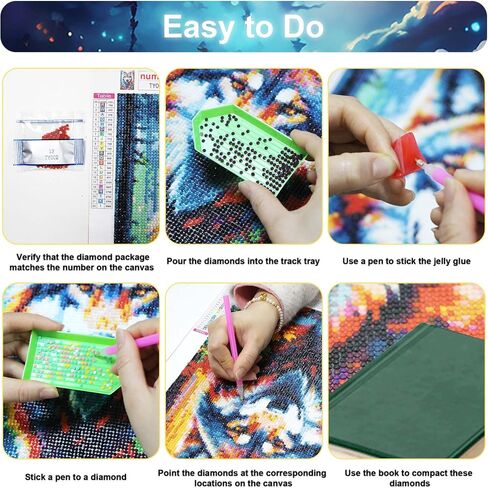 UiSdfuy Wolf Diamond Art Kits for Adults, 5D Diamond Painting for Adults and Beginner, Full Drill Animal Diamond Dots Wall Decor(11.8x15.7 in) in Kuwait