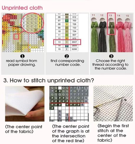 SVAROG 14CT CROSS CROST KIT للمبتدئين - التطريز DIY سهل وأنيق مع أنماط بسيطة ، مثالية للاسترخاء النسائي | رسم خط النبات （2） 12.2 × 15.0 بوصة in Saudi Arabia