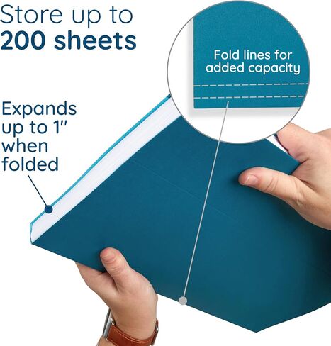 25 Blue Summit Supplies Yellow Legal Size Hanging File Folders - Durable 11pt Paper, Hanging Legal File Folders Yellow with Plastic Tabs and Inserts, Legal Size Filing, Hanging Legal Size File Folders in Saudi Arabia