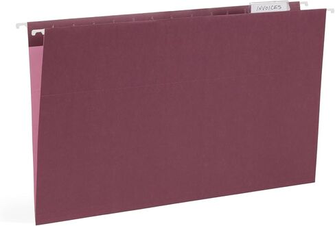 25 Blue Summit Supplies Yellow Legal Size Hanging File Folders - Durable 11pt Paper, Hanging Legal File Folders Yellow with Plastic Tabs and Inserts, Legal Size Filing, Hanging Legal Size File Folders in Saudi Arabia