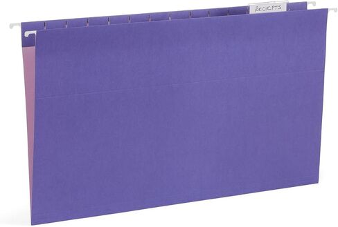 25 Blue Summit Supplies Yellow Legal Size Hanging File Folders - Durable 11pt Paper, Hanging Legal File Folders Yellow with Plastic Tabs and Inserts, Legal Size Filing, Hanging Legal Size File Folders in Saudi Arabia