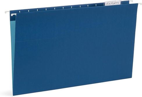 25 Blue Summit Supplies Yellow Legal Size Hanging File Folders - Durable 11pt Paper, Hanging Legal File Folders Yellow with Plastic Tabs and Inserts, Legal Size Filing, Hanging Legal Size File Folders in Saudi Arabia