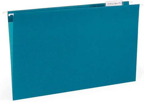 25 Blue Summit Supplies Yellow Legal Size Hanging File Folders - Durable 11pt Paper, Hanging Legal File Folders Yellow with Plastic Tabs and Inserts, Legal Size Filing, Hanging Legal Size File Folders in Saudi Arabia