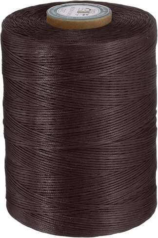 uxcell Flat Leather Sewing Waxed Thread, 780m / 853 Yards Wax Polyester String, 0.8mm Waxed Stitching Cord for Leather Crafts, Bookbinding, Bracelets Braided, Burgundy in Saudi Arabia