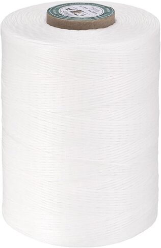 uxcell Flat Leather Sewing Waxed Thread, 780m / 853 Yards Wax Polyester String, 0.8mm Waxed Stitching Cord for Leather Crafts, Bookbinding, Bracelets Braided, Burgundy in Saudi Arabia