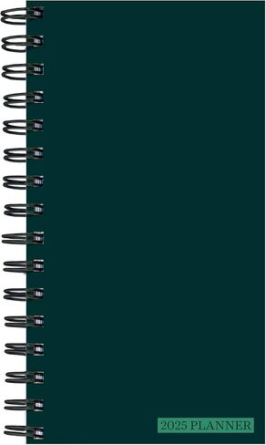 TF PUBLISHING 2025 Deep Jade Small Weekly Monthly Planner - 2-Page Large Calendar Grid and Lined Notes Section in Back - 12 Month Monthly Day Planner for Purse - 3.5" x 6.5" in Saudi Arabia