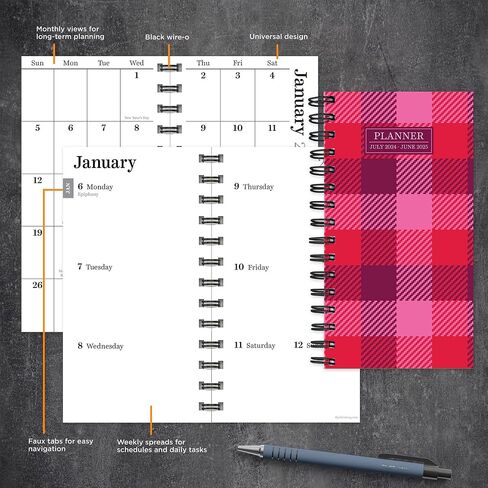 TF PUBLISHING 2025 Deep Jade Small Weekly Monthly Planner - 2-Page Large Calendar Grid and Lined Notes Section in Back - 12 Month Monthly Day Planner for Purse - 3.5" x 6.5" in Saudi Arabia