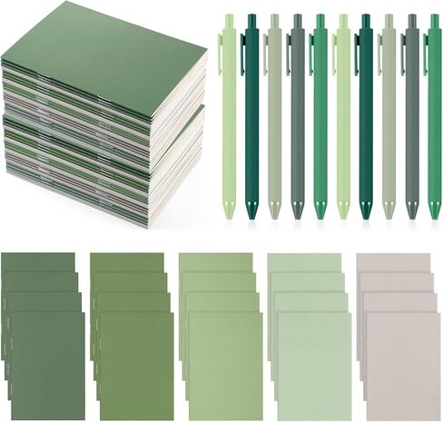 Eaasty 20 Set Mini Notebooks with Ballpoint Pens Bulk Back to School Gift Small Pocket Notepads Gradual Color Composition Journals and Pens for School Supplies Writing Notebooks(Morandi Series Color) in Saudi Arabia