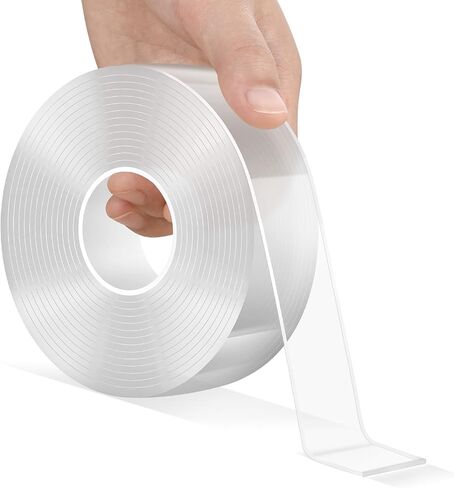 Double Sided Tape Heavy Duty, Transparent Magic Nano Tape, Multipurpose Removable Adhesive Grip Mounting Tape Washable for Carpet, Wall Decor, Hanging Picture, DIY Projects in Kuwait