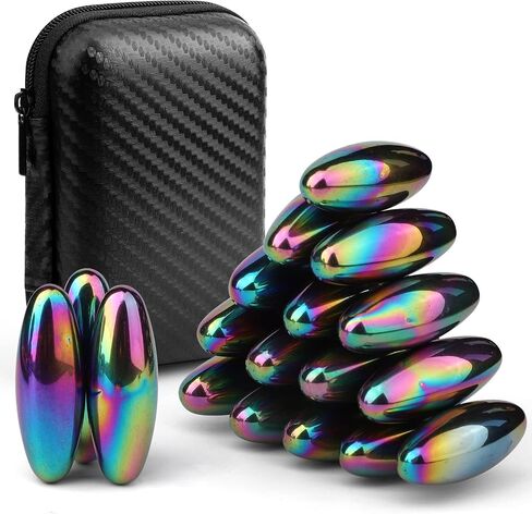 Rattle Fidget Magnets Snake Eggs for Adults, Hand Roller Magnetic Oval Toy for Men, Compatible with Ferrite Putty Office Desk Decor, Gift for Teachers, Researchers 18PCS in Kuwait