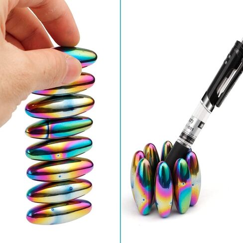 Rattle Fidget Magnets Snake Eggs for Adults, Hand Roller Magnetic Oval Toy for Men, Compatible with Ferrite Putty Office Desk Decor, Gift for Teachers, Researchers 18PCS in Kuwait