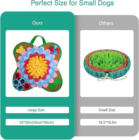 ORIA Snuffle Mat for Dogs, Interactive Sniff Mat, Dog Foraging Mat for Slow Eating, Encourages Natural Foraging Skills, Keep Busy, Dog Puzzle Toys for Large Medium Small Breed, 20''x20'' in Saudi Arabia