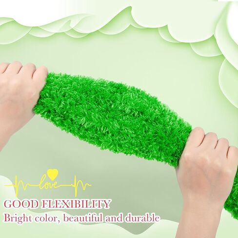Teenyyou 24 Pcs 30mm x 39.37 Inch Extra Thick Jumbo Pipe Cleaners Bulk Giant Fur Fluffy Pipe Cleaners Chenille Stems Craft Supplies for St. Patrick Easter Gifts DIY Project(Dark Green) in Kuwait