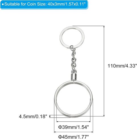 PATIKIL AA Coin Holder Keychain, Round Medallion Holder with Metal Key Ring for AA Coin Medallion in Saudi Arabia