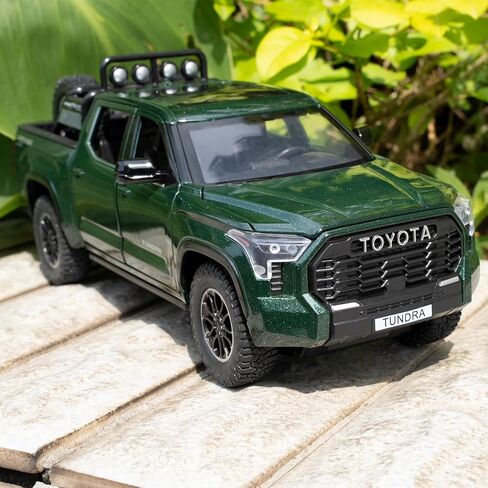 1:24 Tundra Off-Road Pickup Car Model, Pull Back Diecast Truck Toy with Sounds＆Lights for Kids Boys Girls and Adults, Gift Red in Saudi Arabia